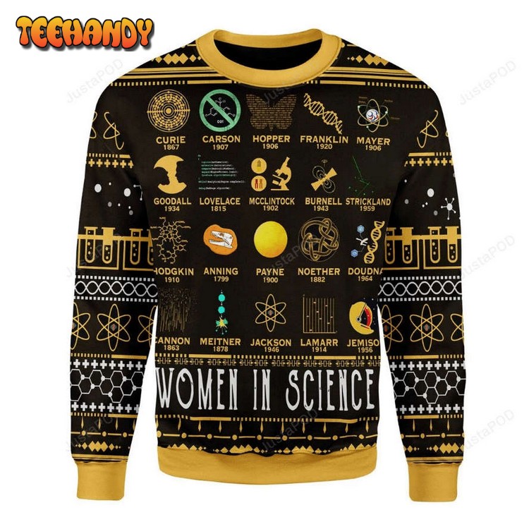 Women In Science Ugly Christmas Sweater, All Over Print Sweatshirt