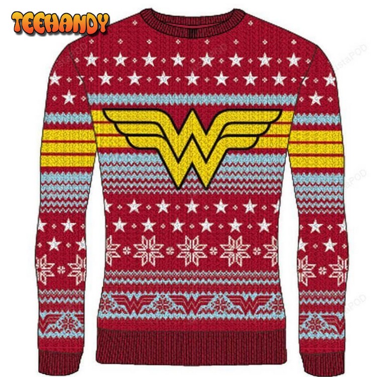 Wonder Woman Ugly Sweater, Ugly Sweater, Christmas Sweaters