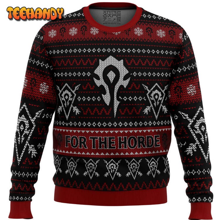 World Of Warcraft For The Horde Ugly Christmas Sweater