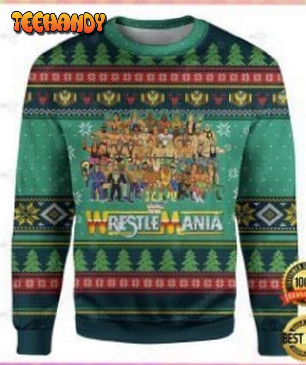 Wrestlemania Ugly Christmas Sweater, Ugly Sweater