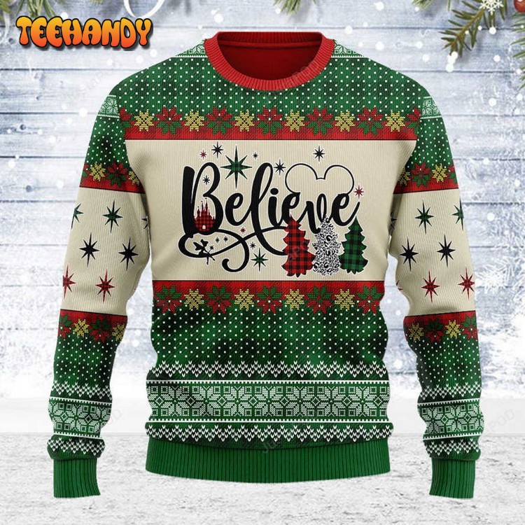 Xmas Believe Ugly Christmas Sweater, All Over Print Sweatshirt