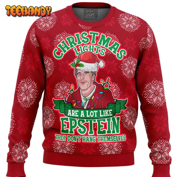 Xmas Lights Are Like Epstein Ugly Christmas Sweater