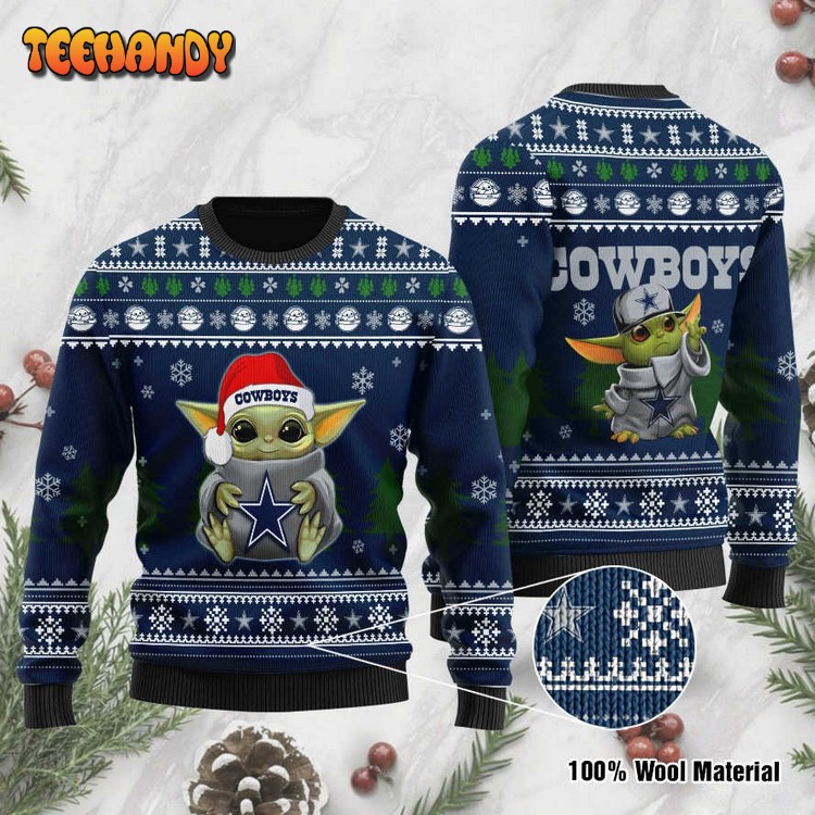 Yoda baby love Dallas Cowboys Ugly Christmas Sweater