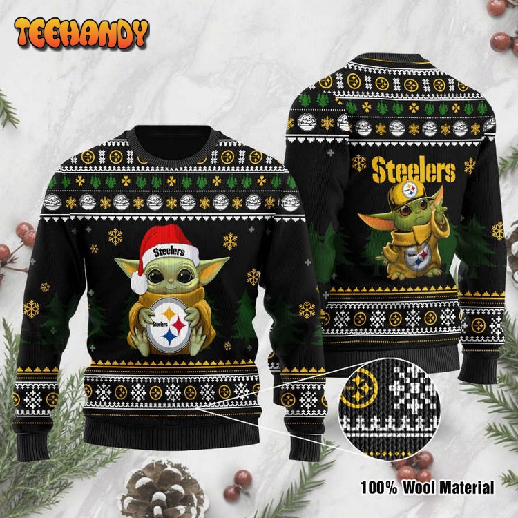 Yoda baby love Pittsburgh Steelers Ugly Christmas Sweater