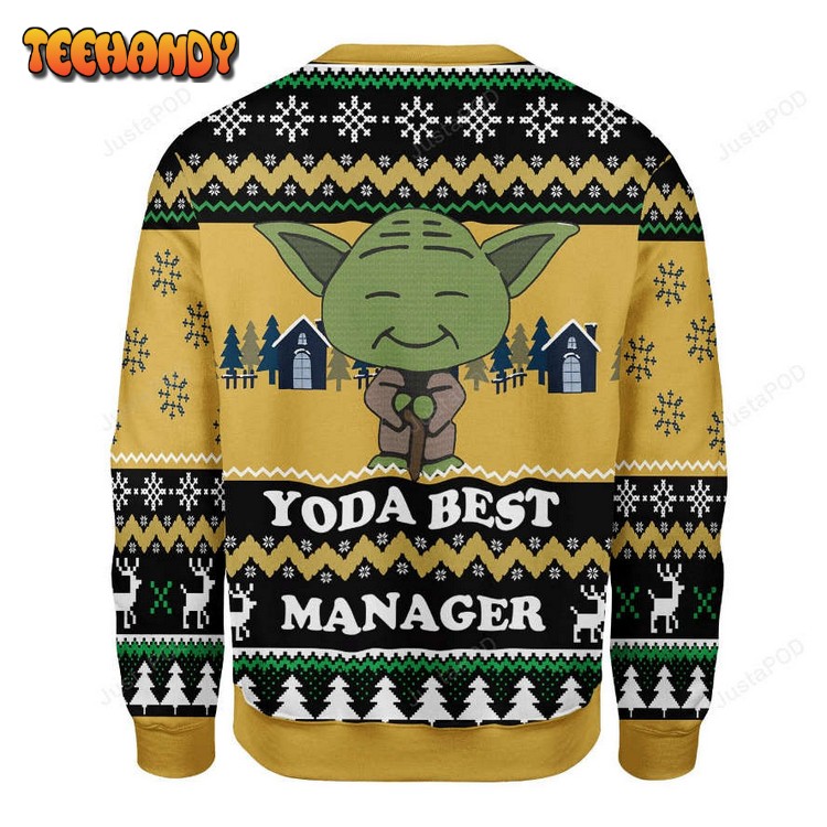 Yoda Best Manager Ugly Christmas Sweater