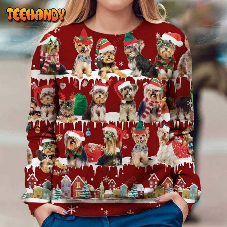 Yorkshire Terrier Dog Ugly Christmas Sweater