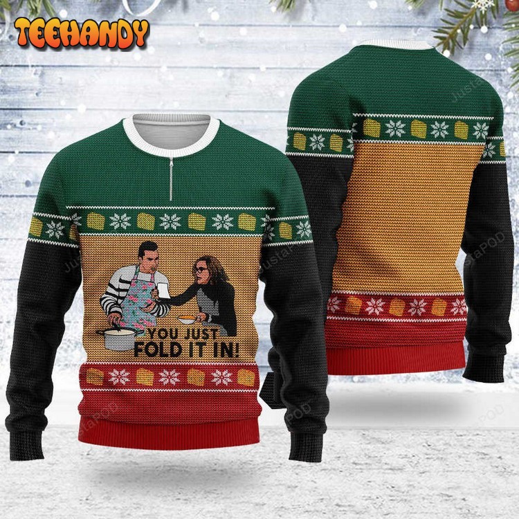 You Just Fold It Ugly Christmas Sweater, All Over Print Sweatshirt