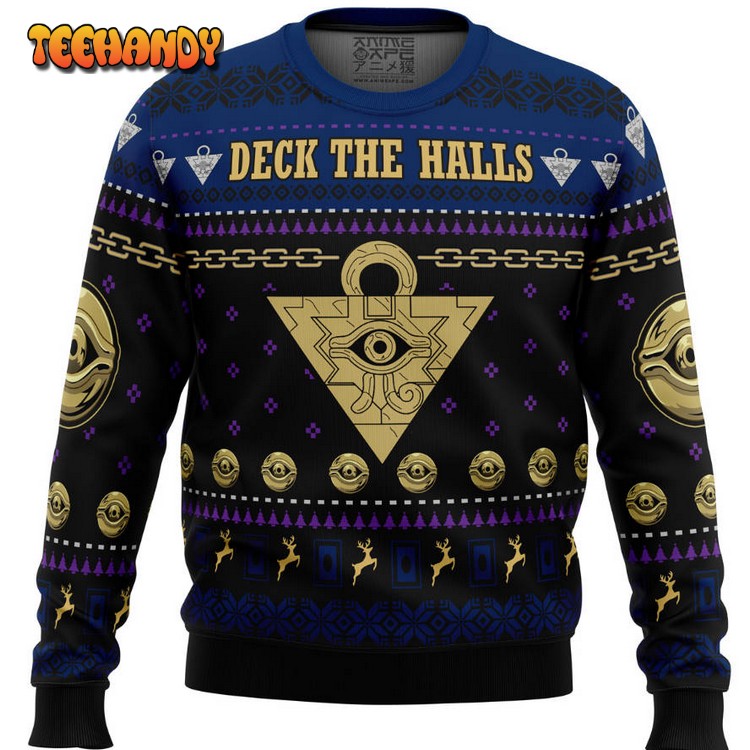 Yugioh Deck the Halls Ugly Christmas Sweater