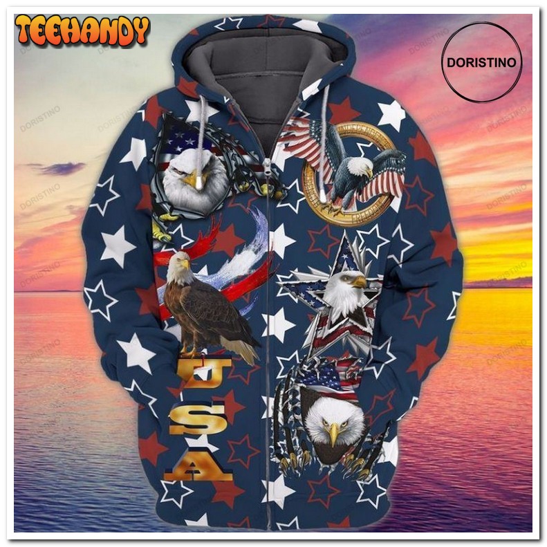 4th Of July Independence Day American Eagle Art Limited Edition Pullover 3D Hoodie