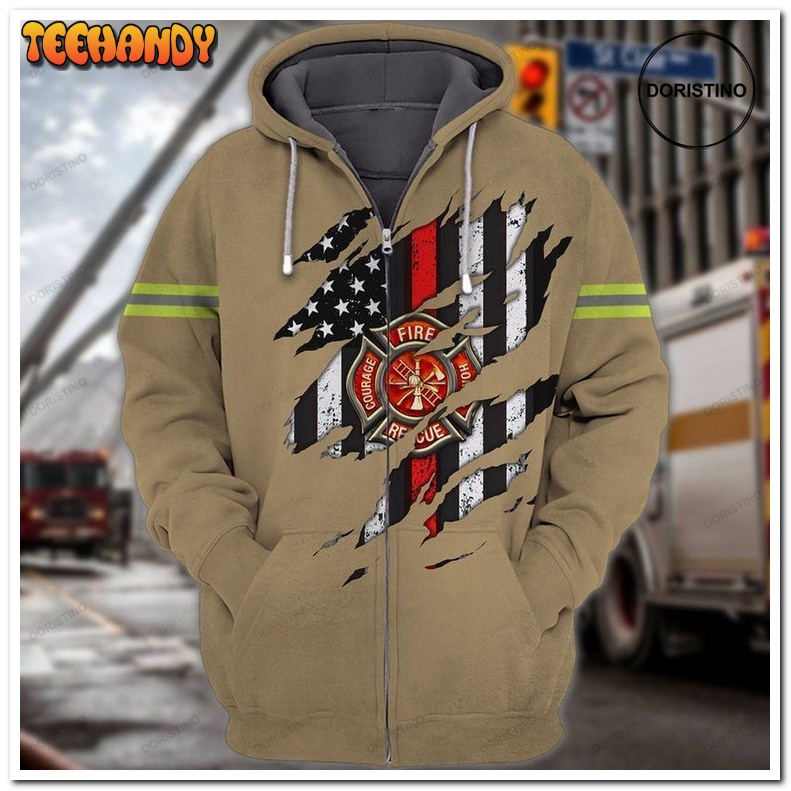 4th Of July Independence Day American Firefighter V2 Pullover 3D Hoodie