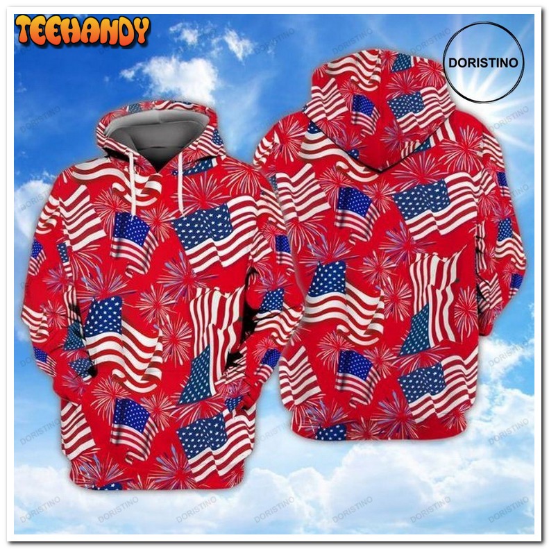 4th Of July Independence Day American Flag Limited Edition Pullover 3D Hoodie