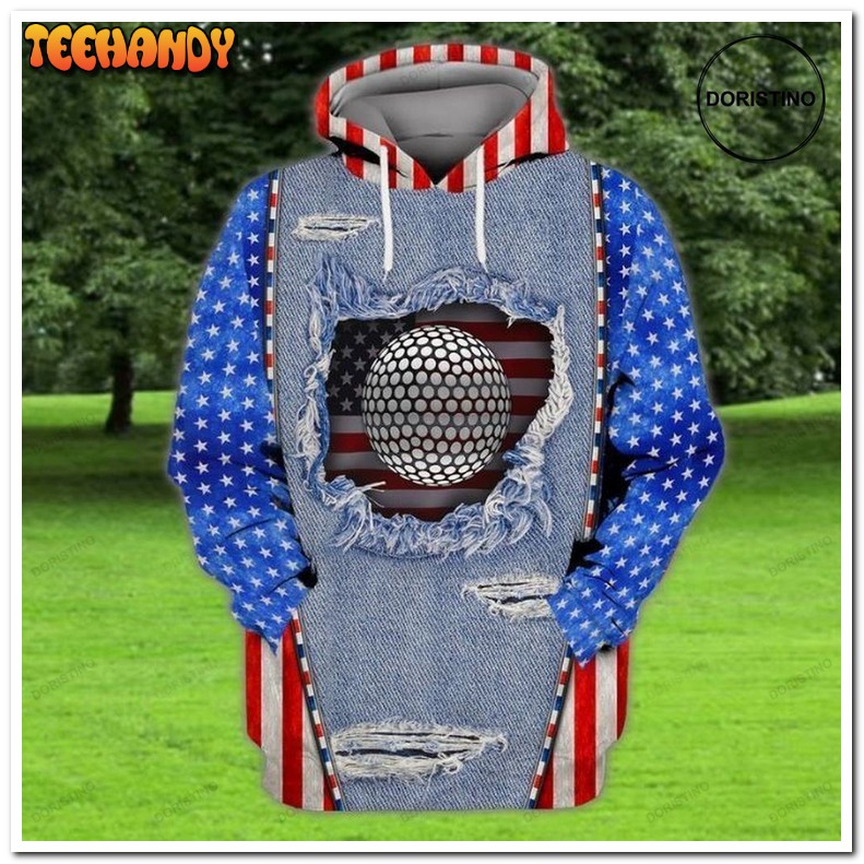 4th Of July Independence Day American Golf American Pullover 3D Hoodie
