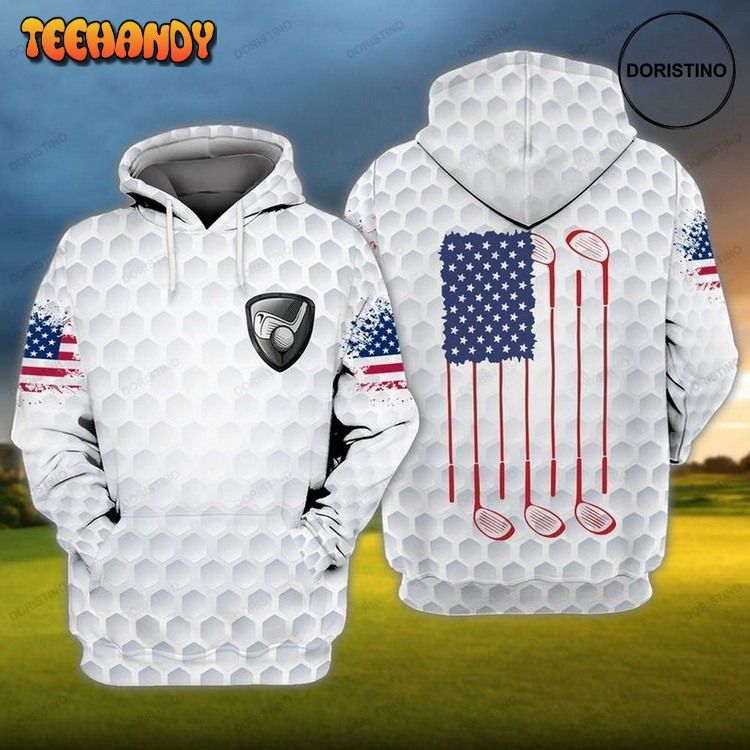 4th Of July Independence Day Golf Sports Awesome Pullover 3D Hoodie