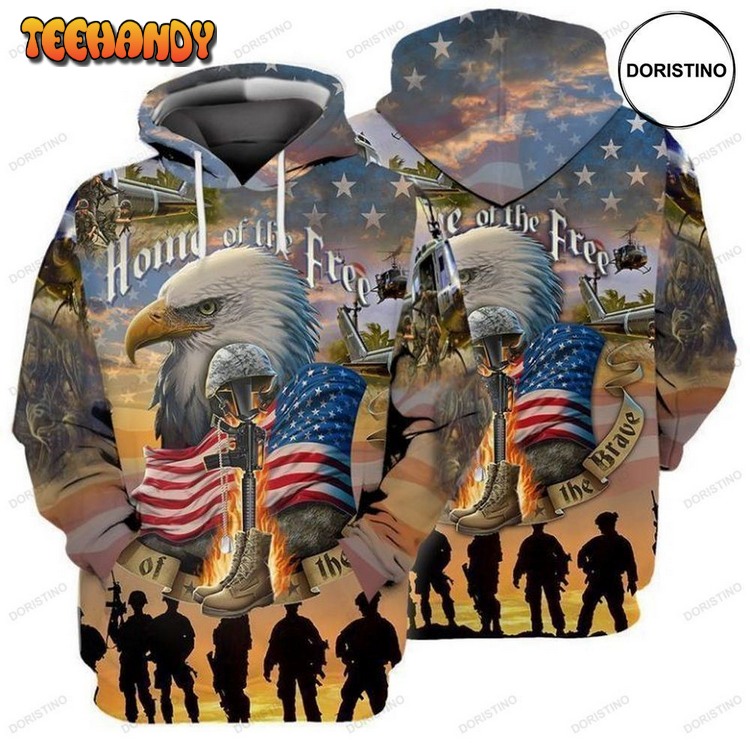 4th Of July Independence Day Memorial Day American Eagle Home Pullover 3D Hoodie