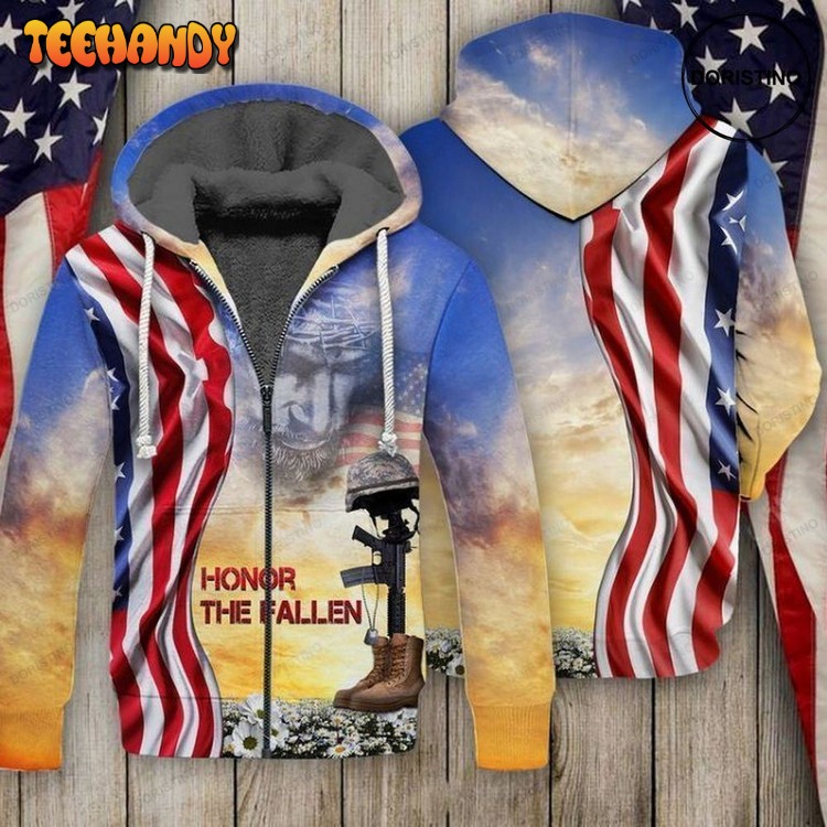 4th Of July Independence Day Memorial Day American Honor The Fallen Pullover 3D Hoodie