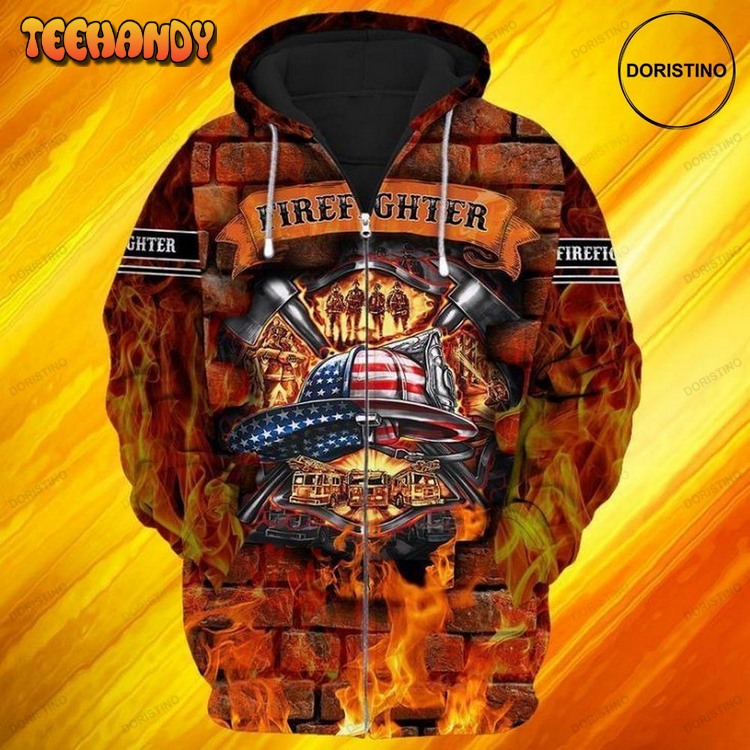 4th Of July Independence Day Memorial Day Firefighter Awesome Pullover 3D Hoodie