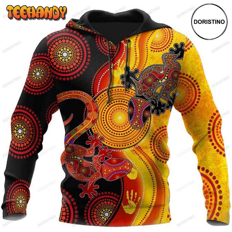 Aboriginal Australia Indigenous Lizards Sun Ed Pullover 3D Hoodie