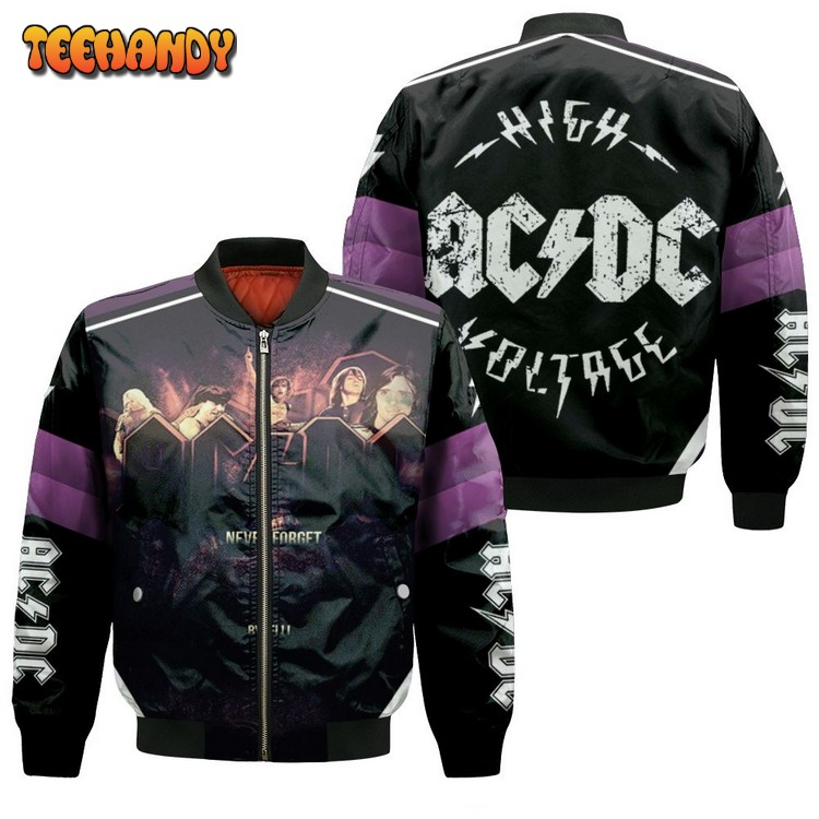 Acdc Never Forget Bomber Jacket