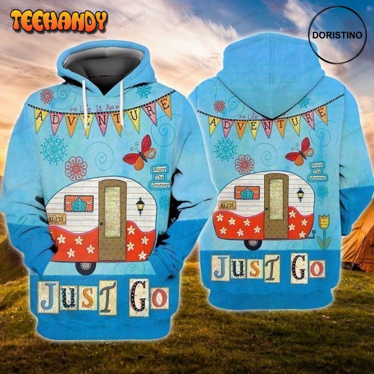 Adventure Enjoy The Journey Just Go Camping Pullover 3D Hoodie