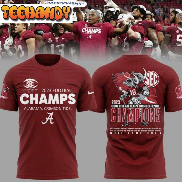 Alabama 2023 SEC Football Conference Champions 3D Shirt