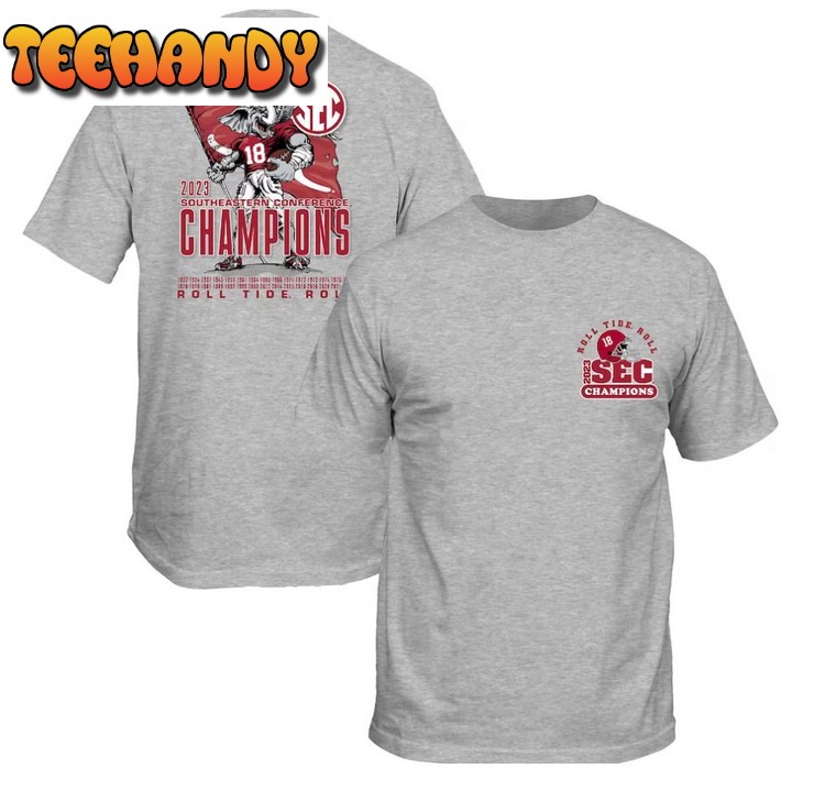Alabama Crimson Tide 2023 SEC Football Conference Champions Mascot Flag T-Shirt