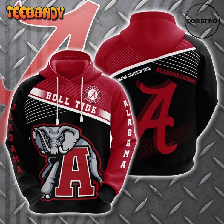 Alabama Crimson Tide 3d Fr21t All Over Print Pullover 3D Hoodie