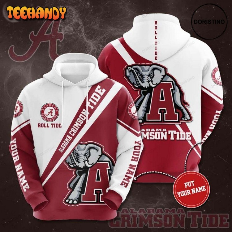 Alabama Crimson Tide Art All Over Print Pullover 3D Hoodie