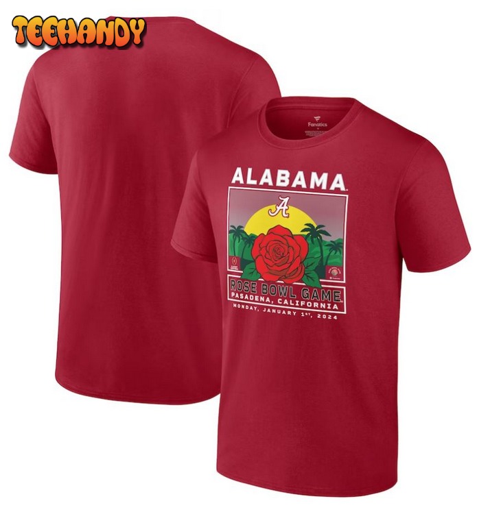 Alabama Crimson Tide College Football Playoff 2024 Rose Bowl T-Shirt