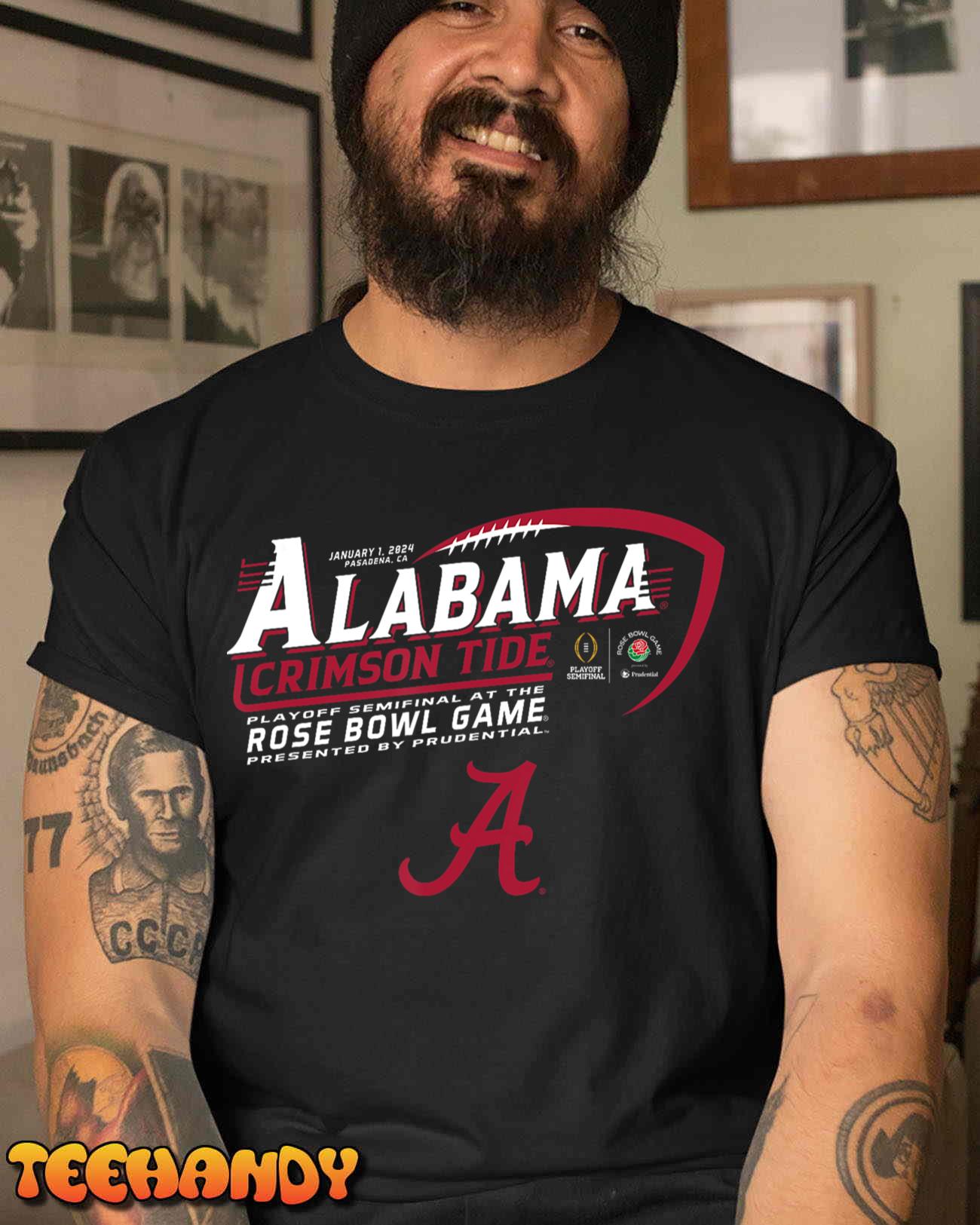 Alabama Crimson Tide Rose Bowl 2024 CFP Semi Football Icon T-Shirt