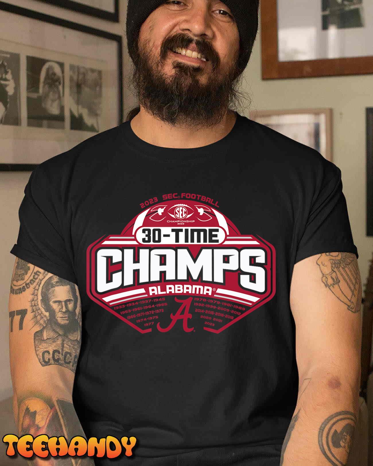 Alabama Crimson Tide SEC Champs 2023 Football 30-Time T-Shirt