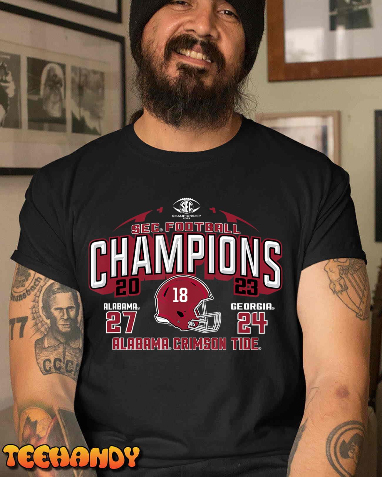 Alabama Crimson Tide SEC Champs 2023 Football Score 27-24 T-Shirt