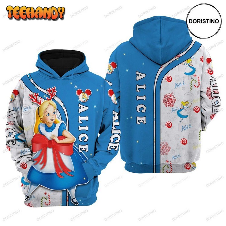 Alice In Wonderland Cartoon Graphic Outfitsclothing Pullover 3D Hoodie