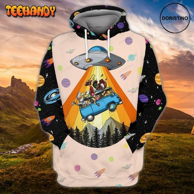 Alien Hippie All Over Print Pullover 3D Hoodie