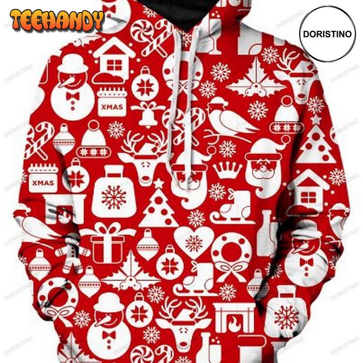 All The Fixins Christmas Snowing Awesome Pullover 3D Hoodie