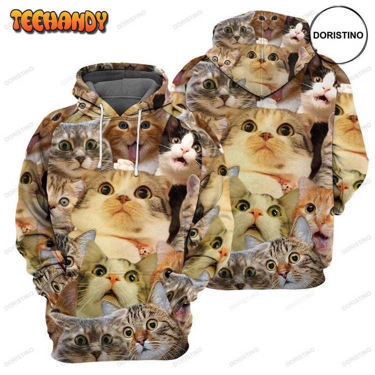 Amazing Cat Ed Awesome Pullover 3D Hoodie