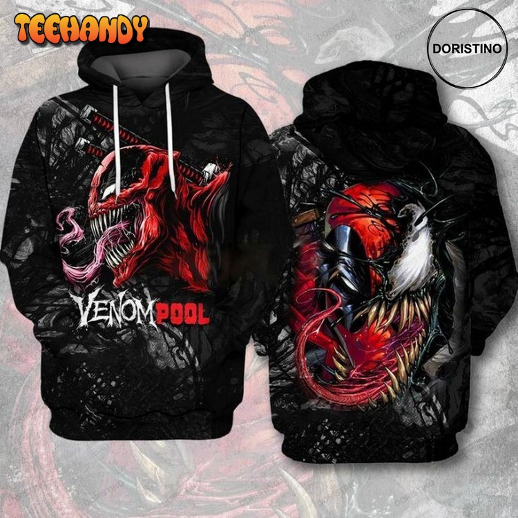 Amazing Venom Deadpool Marvel Awesome Pullover 3D Hoodie