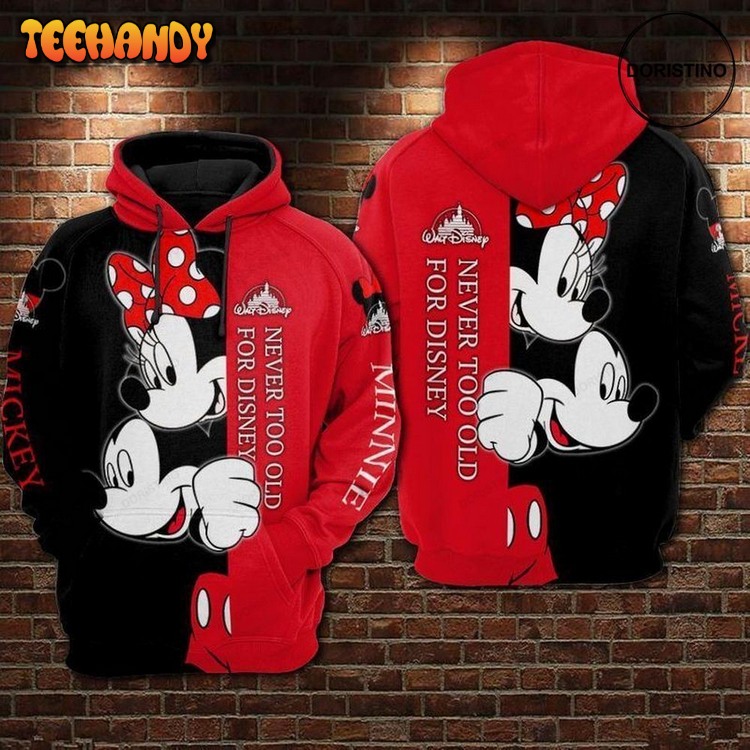 And Minnie All Over Print Pullover 3D Hoodie