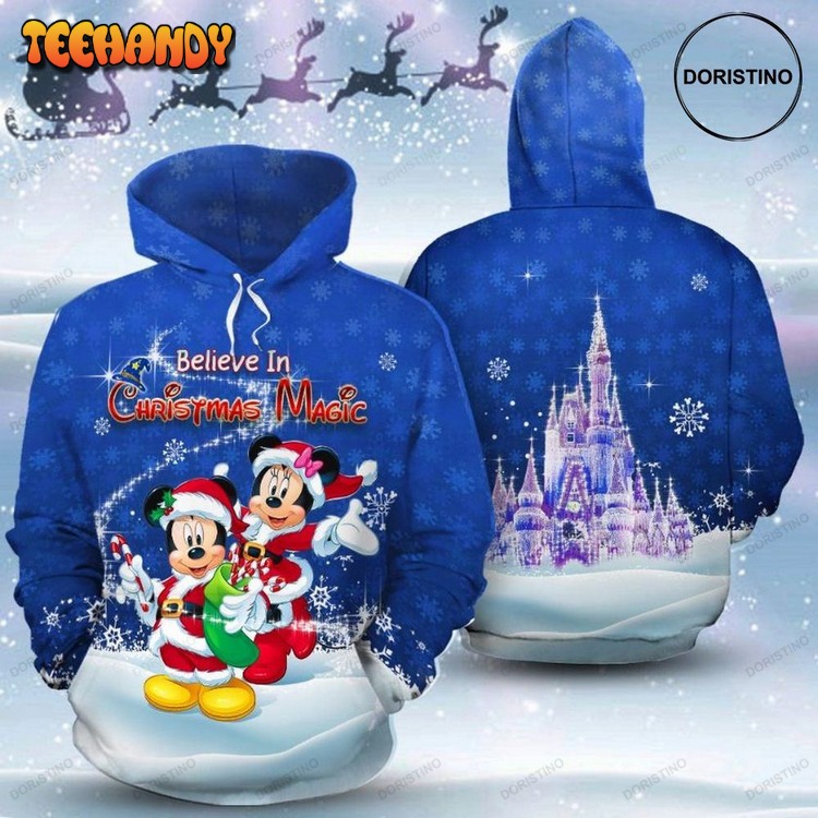 And Minnie Believe In Christmas Magic Pullover 3D Hoodie