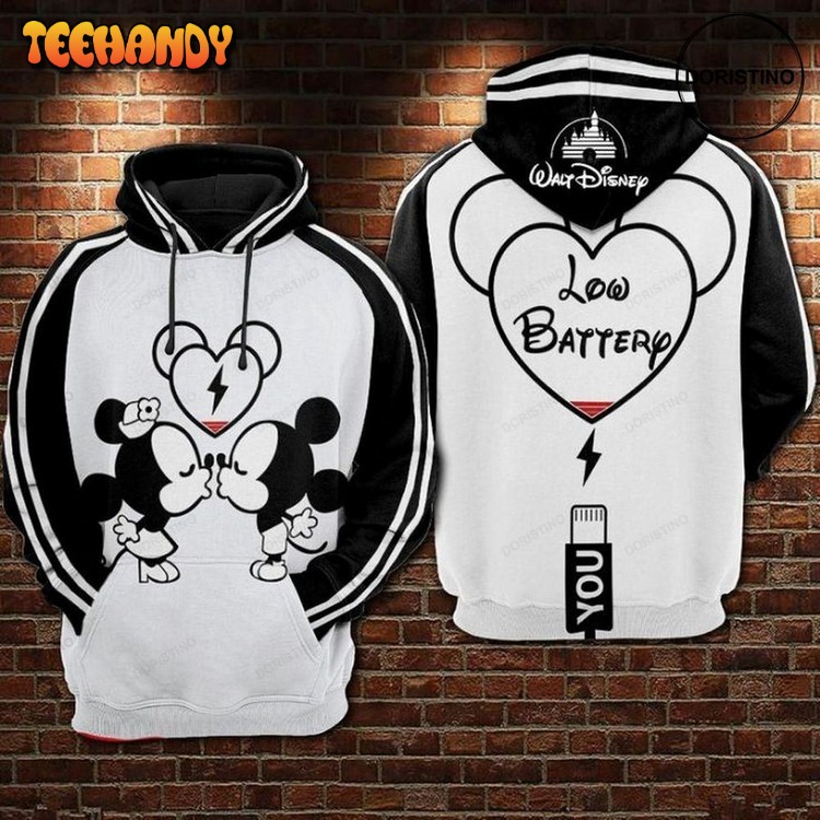 And Minnie Kiss To Charge Battery Awesome Pullover 3D Hoodie