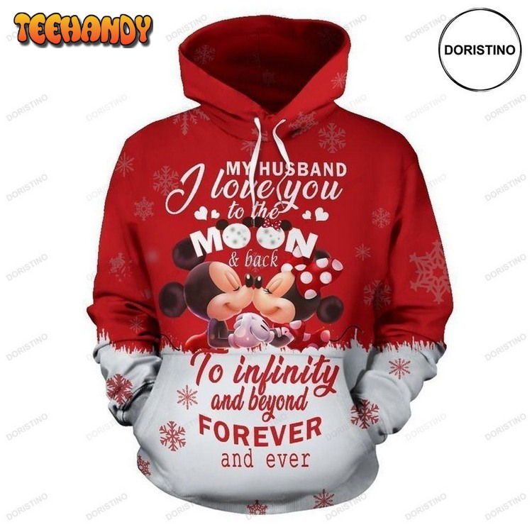 And Minnie Love To The Moon To Infinity Pullover 3D Hoodie