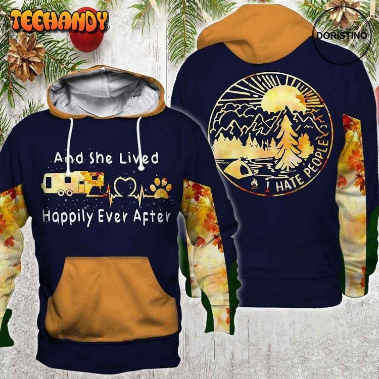 And She Lived Happily Ever After All Over Print Pullover 3D Hoodie