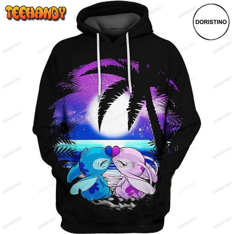 Angel And Stitch Awesome Pullover 3D Hoodie