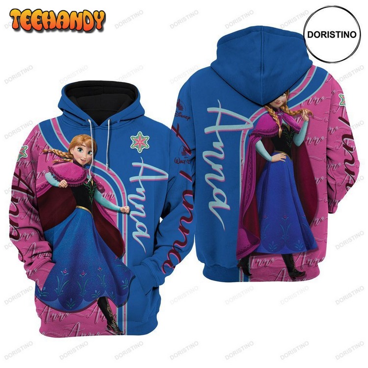 Anna Frozen Cartoon Graphic Limited Edition Pullover 3D Hoodie