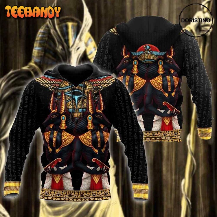 Anubis Horus Eye And Egyptian Falcon Limited Edition Pullover 3D Hoodie