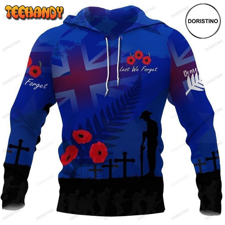 Anzac Day Lest We Forget Ed All Over Print Pullover 3D Hoodie