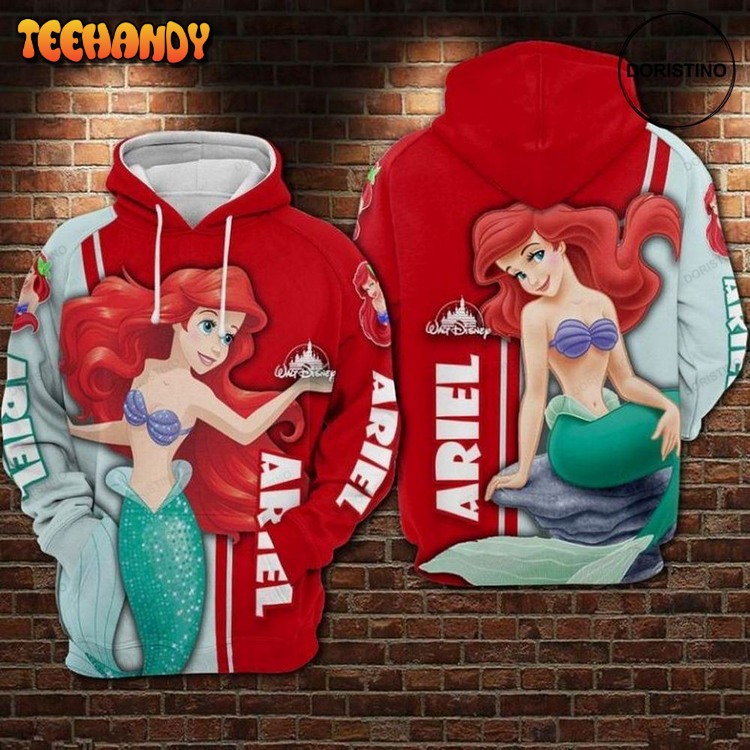 Ariel The Little Mermaid V2 All Over Print Pullover 3D Hoodie