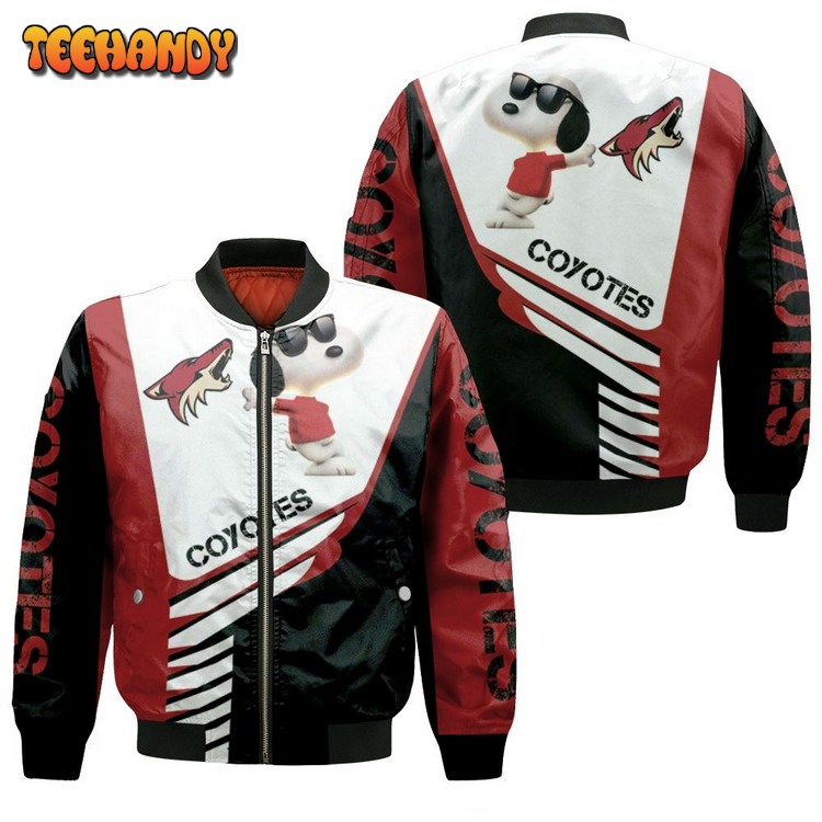Arizona Coyotes Snoopy For Fans 3d Bomber Jacket