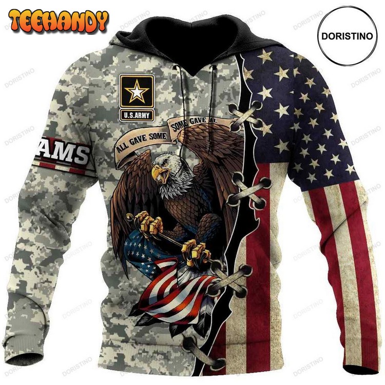 Army Customize Name D Limited Edition Pullover 3D Hoodie
