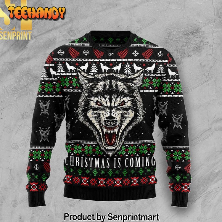 Awesome Wolf For Christmas Gifts Ugly Christmas Sweater