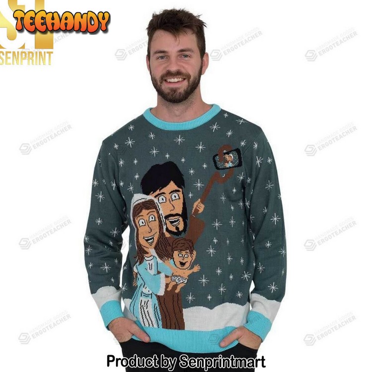 Baby Jesus Family Selfie For Christmas Gifts Ugly Sweater